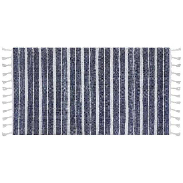 Beliani BADEMLI - Vloerkleed - Donkerblauw - 80 x 150 cm - Synthetisch