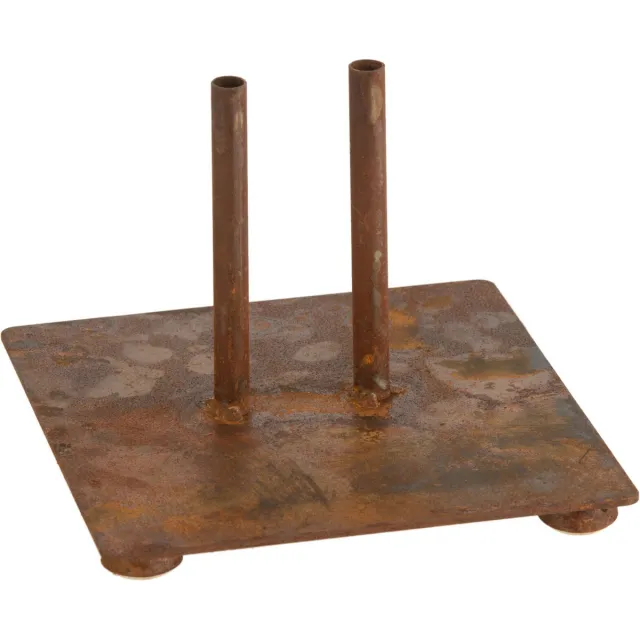 J-Line voet voor tuinprikker - tuinsteker 2 pin - ijzer - roest - small Bruin
