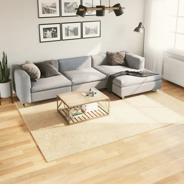 vidaXL Vloerkleed HUARTE laagpolig zacht wasbaar 200x280 cm crème, foto 2