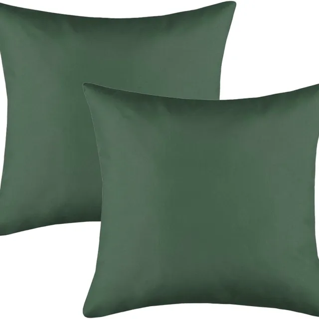 Stof Textile sierkussen Hawaii - 4x - donkergroen - 40 x 40 cm - bank kussens - binnen/buiten - polyester
