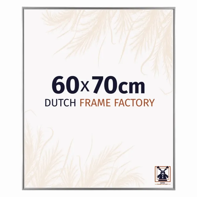 Dutch Frame Factory Fotolijst 60x70 cm - Kunststof - Zilver Hoogglans - Easy