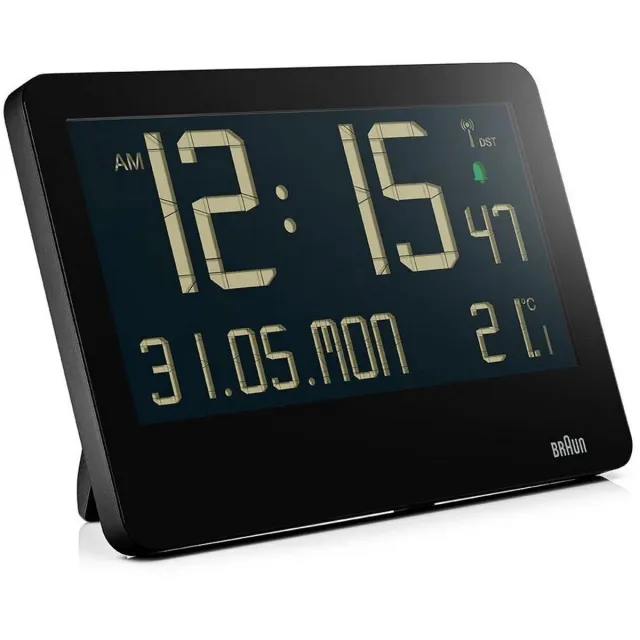 Braun BC14B-DCF - Wandklok - digitaal - radiogestuurd - zwart