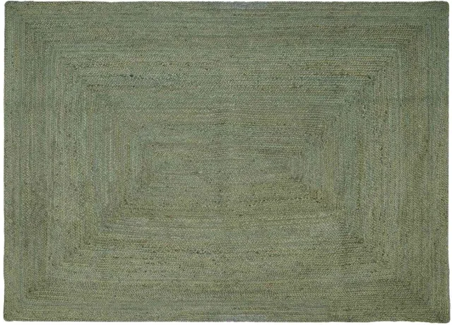 vidaXL Gebied - Tapijt - Olijfgroen - 240 - x - 340 - cm - Jute