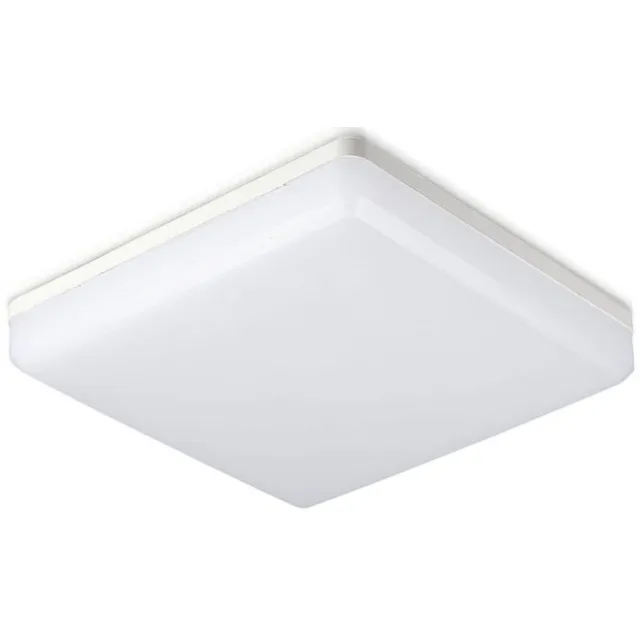 V-TAC Plafondlamp kantoor plafondlamp wit LED lamp vierkant, woonkamer verlichting frameless modern, 1x LED 15 W 1700 lm 3000K warm wit, LxBxH 20x20x4,75 cm
