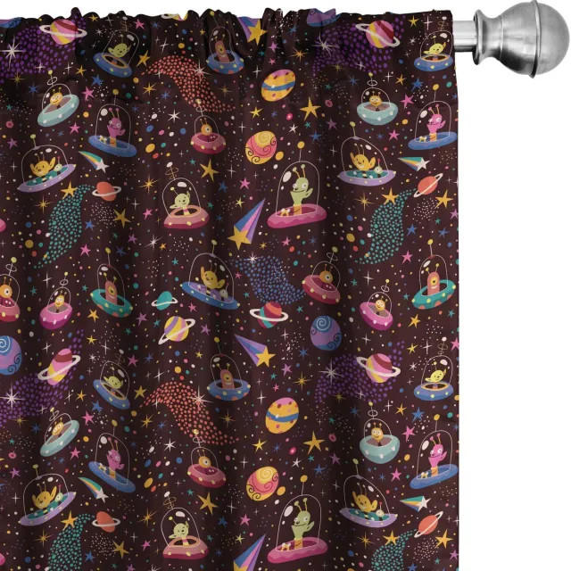 ABAKUHAUS Platz gordijnen – 2×75×175 cm – microvezel – halfverduisterend – meerkleurig Mehrfarbig