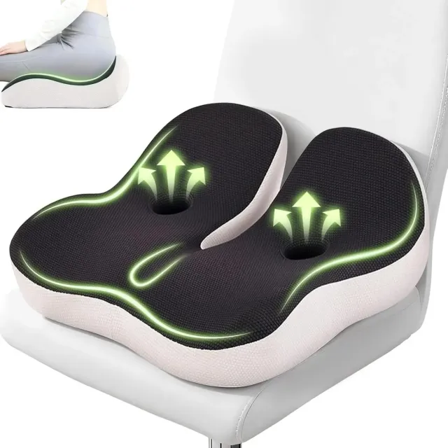 Archi Ergonomisch Stuitbeenkussen – Orthopedisch Zitkussen – Van Traagschuim - Verlichting bij Stuitbeen - En Ischiaspijn - Zwart