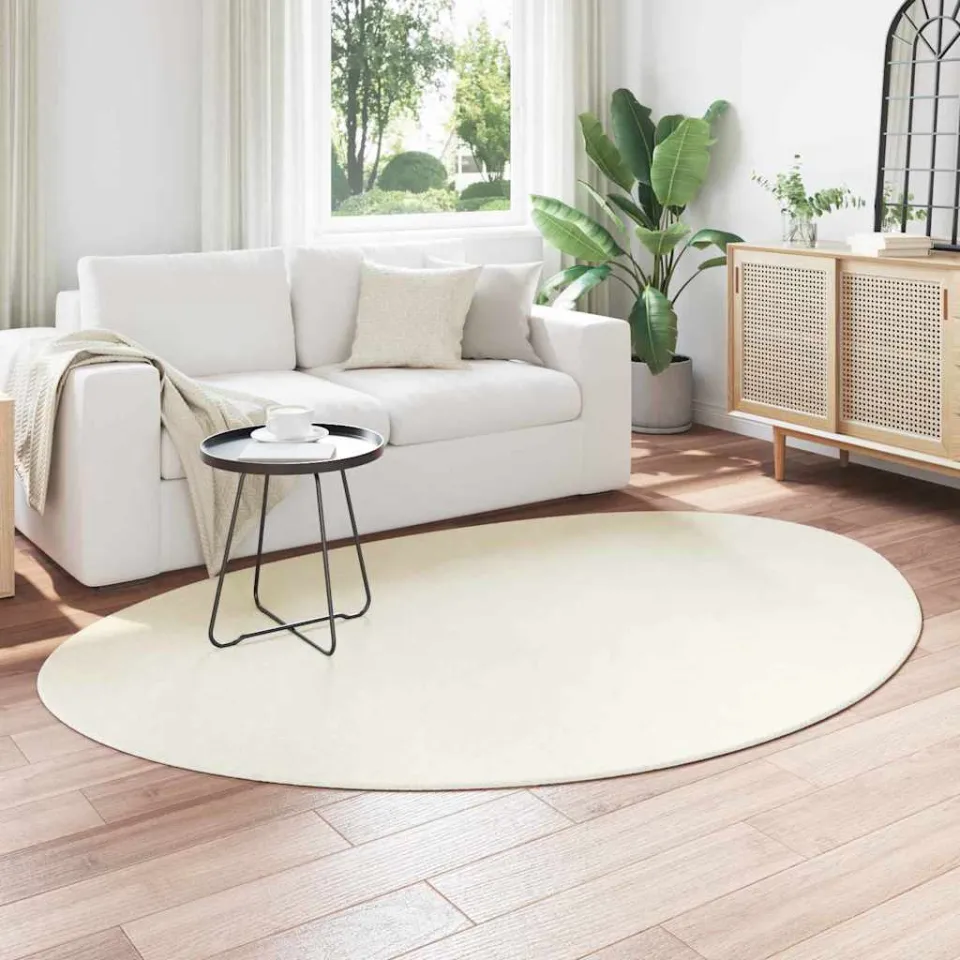 vidaXL Tapijt HUARTE Crèmekleurig Polyester, foto 3