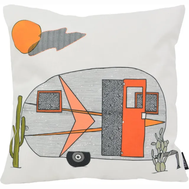 Gek op Kussens! Caravan Camping Kussenhoes | Outdoor / Buiten | Katoen / Polyester | 45 x 45 cm beige-oker