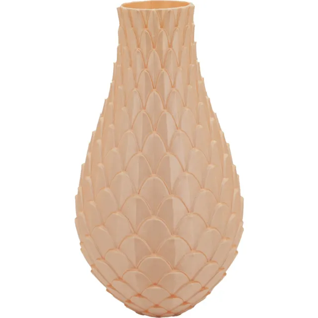 Lovora Sirena design vaas – Decoratieve vaas - Champagne - 3d geprinte vaas – geschikt voor droogbloemen - 34CM
