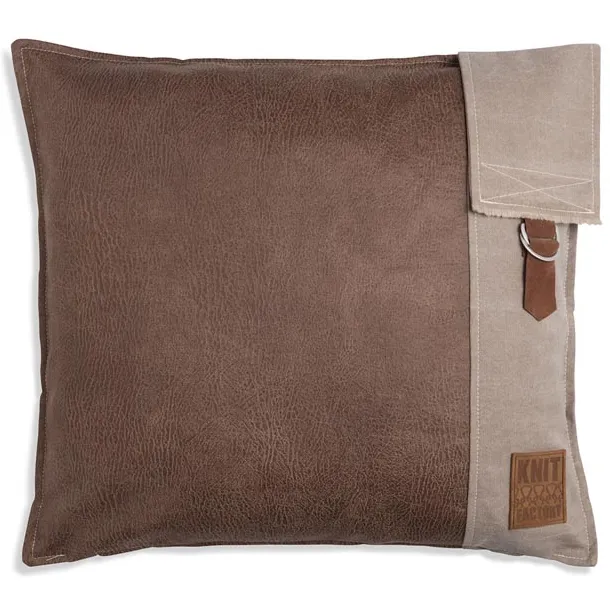 Knit Factory Luc kussen 50x50 taupe