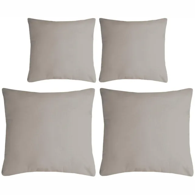 Stof Textile sierkussen Nelson - set 4x - beige - 2 formaten - bank kussens - polyester