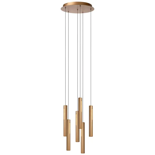 Lucide aluminium dimbare LED hanglamp Ø 38 cm - brons