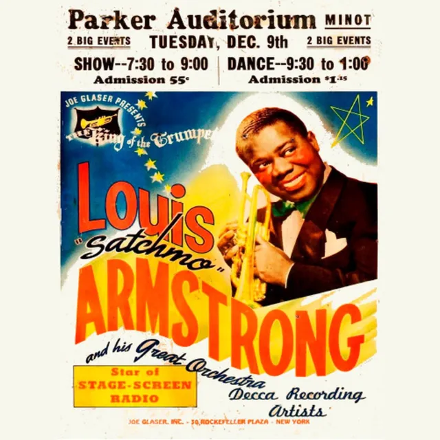 Signs-USA Concert Sign - metaal - Louis Armstrong - 30x40 cm