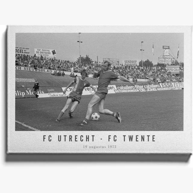 Walljar FC Utrecht - FC Twente '73 II - Zwart wit poster