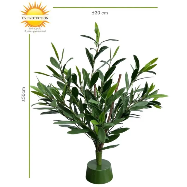 LeopoldFlora Olijf kunstplant steker 50cm UV Groen