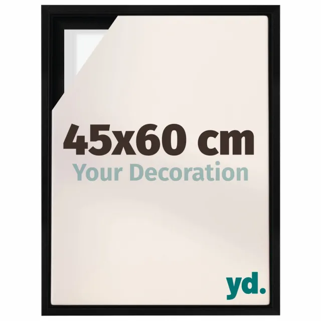 yd. yd, Baklijst 45x60 cm Zwart Mat - Lijst voor Canvasdoek - MDF Lyon