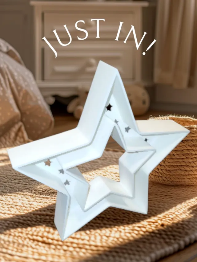 Ri-Sales Decoratieve Kerstster – Modern Sterren Ornament – Minimalistische Kerstdecoratie Wit