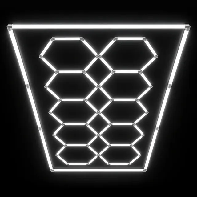 Dita Hexagon Duo LED Verlichting - Wit Licht - Hexagon LED Panelen - Garage Verlichting - Kapsalon Verlichting - Barbershop Verlichting - Auto Detailing - Salon Verlichting - LED Plafondverlichting - HLT2PC