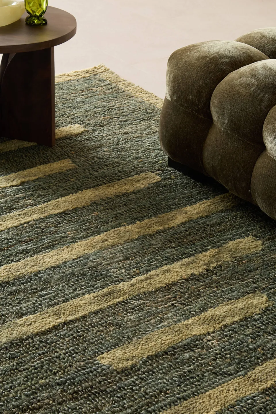 Studio LIVIT Ash jute vloerkleed donkergroen donkergroen/groen, foto 4