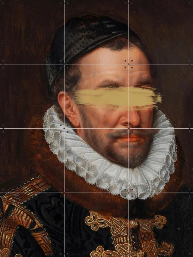 IXXI No Vision Left, The New Classics - 60 x 80 cm - Grote wanddecoratie en posters - Realisme, Gemengde Technieken, Kwaststreken, Klassiek, Olieverf Bruin / Zwart