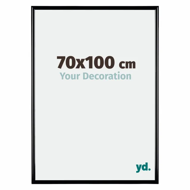 yd. Your Decoration - Fotolijst 70x100 cm - Kunststof - Zwart Hoogglans - Bordeaux