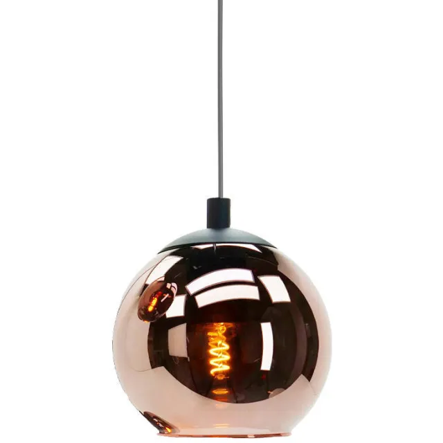 EGLO Centara Hanglamp - E27 - Ø 19.5 cm - Koperglas Zwart;Koper;