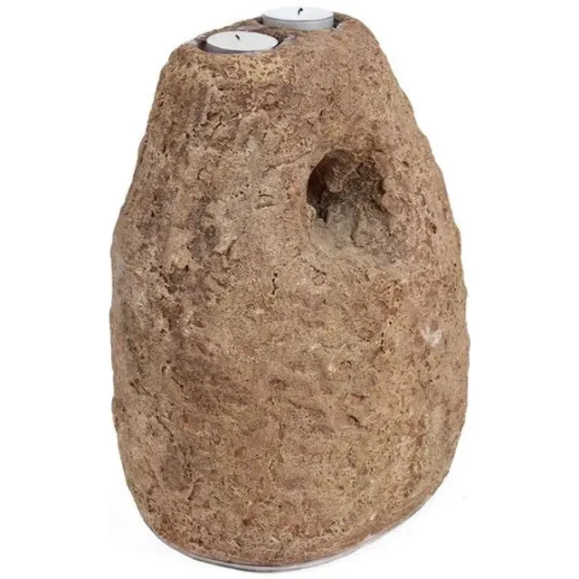 Bazar Bizar Living The Terra Totem Candle Holder - Brown