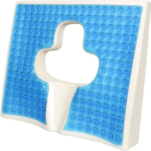 Cosensi Comfortabel anti-doorligkussen voor stuitbeenpijnverlichting - Verlichting bij aambeien en bedpijn - Ergonomisch gelzitkussen Blauw