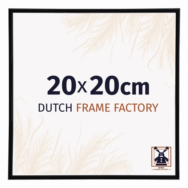 Dutch Frame Factory Fotolijst 20x20 cm - Kunststof - Zwart Hoogglans - Angers