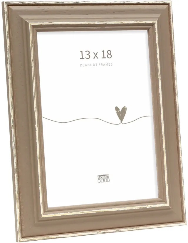 Deknudt Frames fotolijst S221F3 - bruin met naturel accent - 13x18 cm