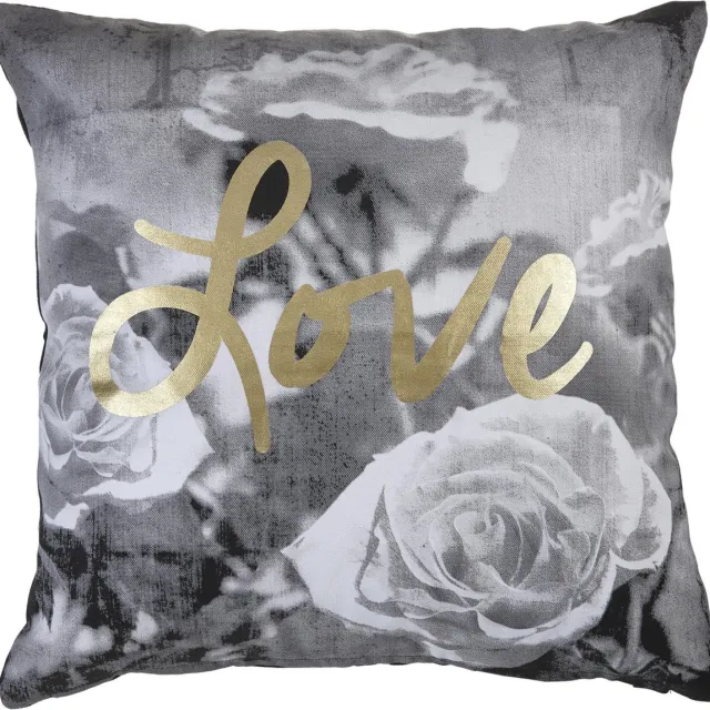 KAAT Amsterdam Roses with Love - Sierkussen - 45x45 cm - Goud