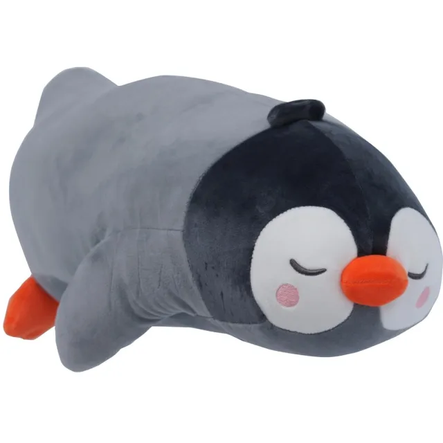 UNUS Pinguin knuffelkussen zijslaapkussen 75cm grijs