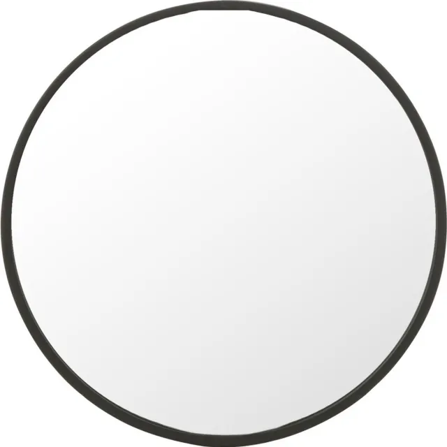 J-Line spiegel Rond - metaal - zwart - medium - Ø 50 cm