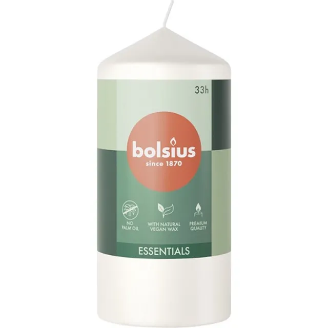 Bolsius 4 stuks Bolsius witte stompkaars 120/58 (33 uur) cloudy white