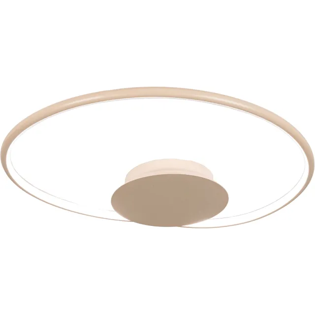 Lumidora Plafondlamp 75460 - Plafonniere - KEZIA - Ingebouwd LED - 28.0 Watt - 2520 Lumen - 2700 Kelvin - Beige - Zand - Kunststof - Met dimmer - ⌀ 50 cm