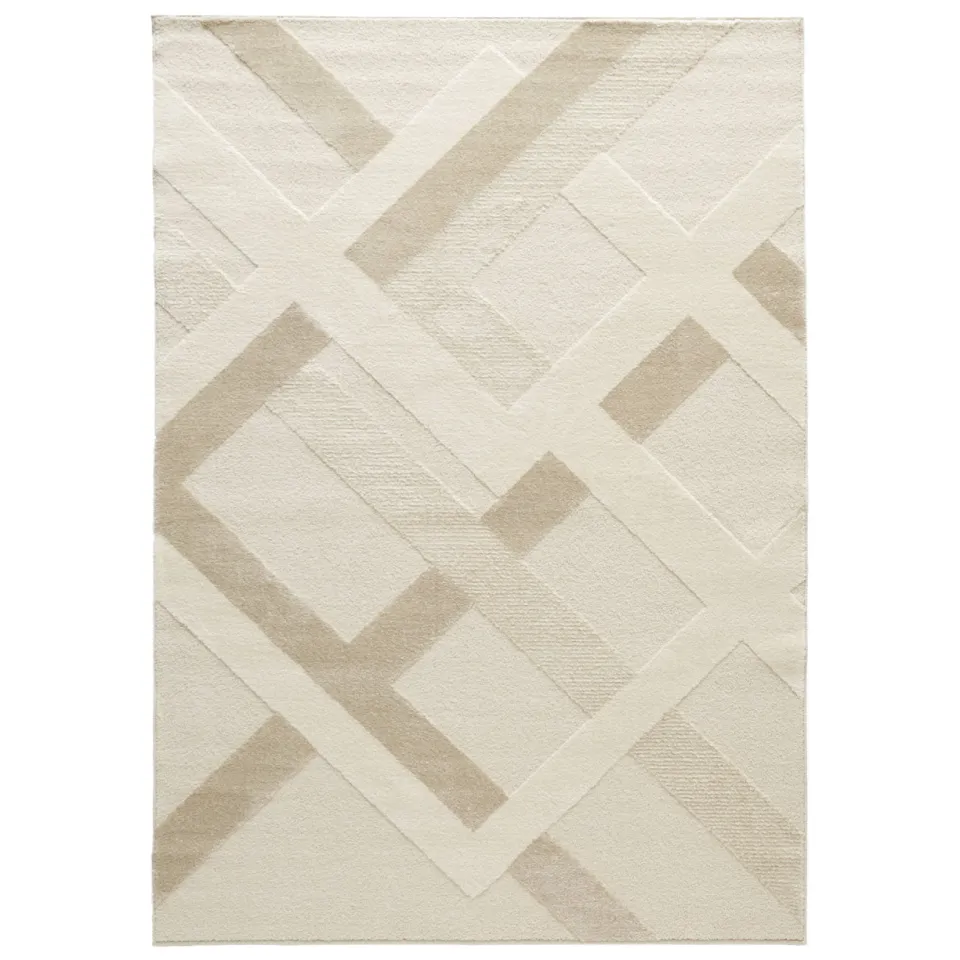 NOUS Living vloerkleed Tubac crème/taupe