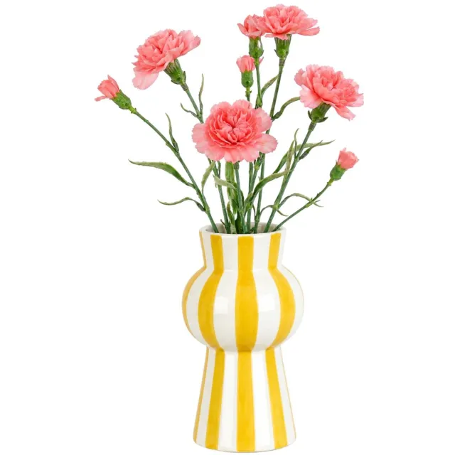 Mica Decorations Kunstbloem Anjer Floristic - 4x - H71 cm - roze - kunststof - stelen kunstbloemen - boeket - rozen bloemetjes Zalmroze
