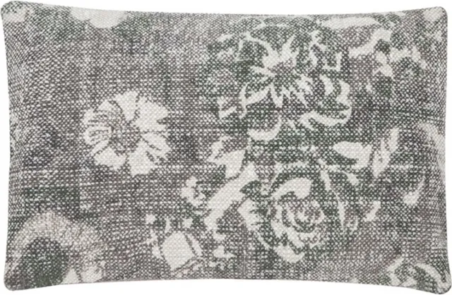 Linen & More Vintage Flower Forest Groen Kussen | 40 X 60 | Sierkussen Voor Woonkamer Of Slaapkamer