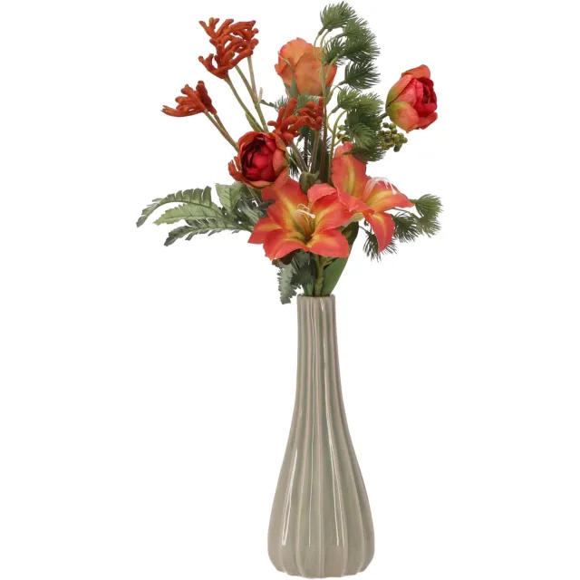 maxifleur Kunstplanten Winterboeket kunstbloemen Hester Arosa 47cm Oranje