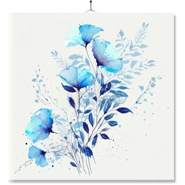 MC Living Tegel Met Opdruk | Kado | Cadeau | Delfs blauwe bloemen Ontwerp 10