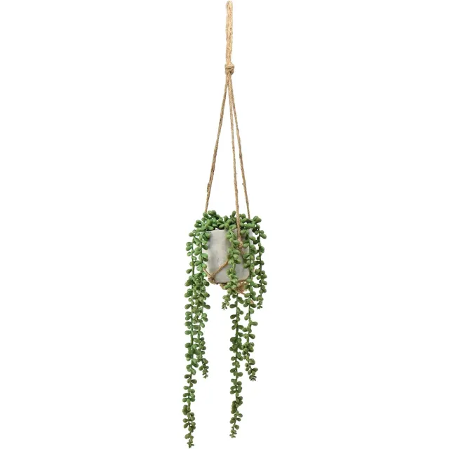 Viana Kunstvetplanten hangende slangenkruidpeper in een keramische pot 40cm grün