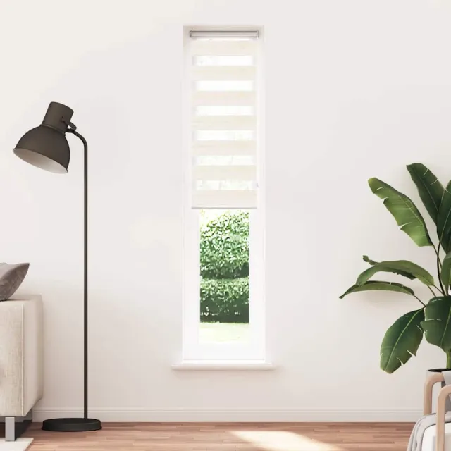vidaXL Zebra rolgordijn 50x200 cm stofbreedte 45,9cm marmerbeige