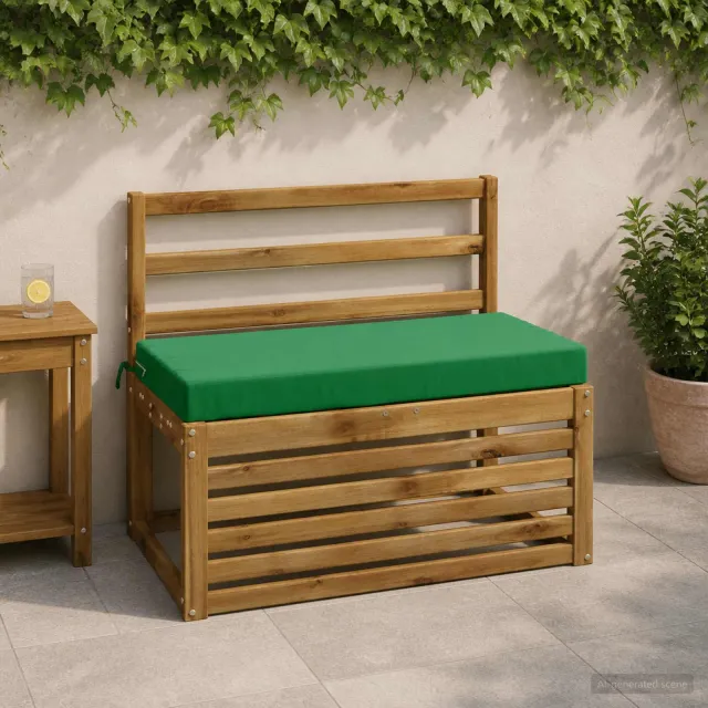vidaXL Bankkussen SOEST 100% Polyester Groen 80 x 40 x 8 cm