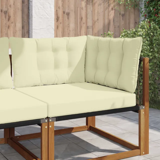 vidaXL Buiten bankkussen Stof Crèmekleurig 68,5 x 68,5 cm