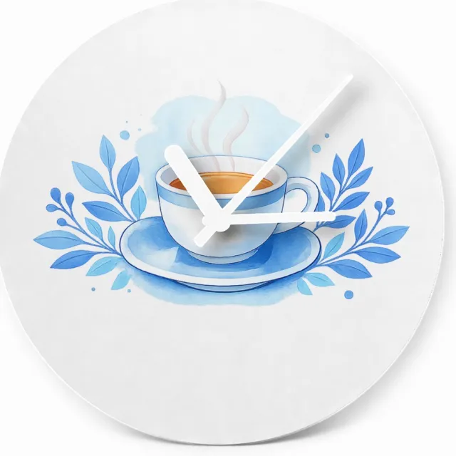 Mr Cadeautjes Glazen klok Ø 20 - design Een vrolijk dankbaar cadeau-ontwerp met een warm seizoensgev | cadeau Wit