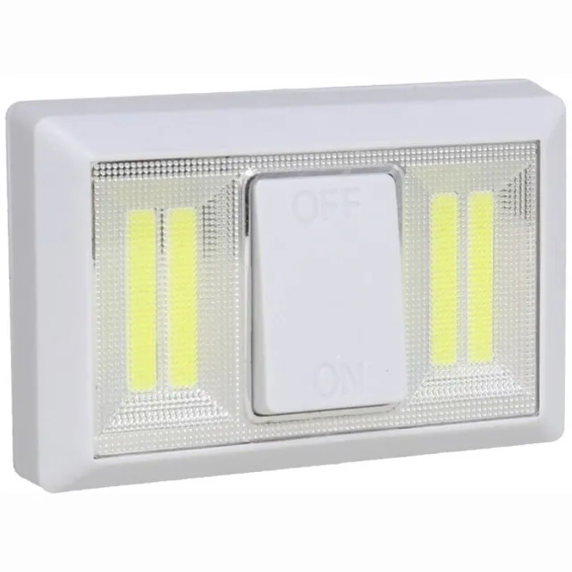 Gerimport Kastlamp - schakelaar - LED lampen - wit - 11 x 7.5 cm