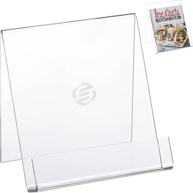 Equivera Boekenstandaard - Boekensteun - Boekenhouder - Boeken Standaard - Leesstandaard - Book holder Transparant