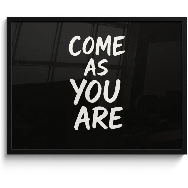 FrameYourWall Poster in lijst - Fotolijst 70x50 cm - Posters - Quote - Zwart - Simpel - Posterlijst zwart - Decoratie - Wanddecoratie woonkamer - Muurdecoratie slaapkamer Quote - Simpel