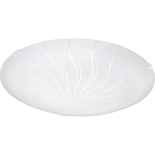 EGLO Margitta 1 - Wand/Plafondlamp - 1 Lichts - Ø315mm. - Wit - Granille Wit, Helder