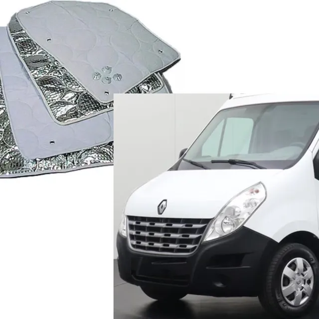 Geschikt voor Renault master Raamisolatie Geschikt voor Renault Master vanaf 05/2010 Raamisolatie, Raamfolie isolerend camper, tegen hitte en kou Grijs